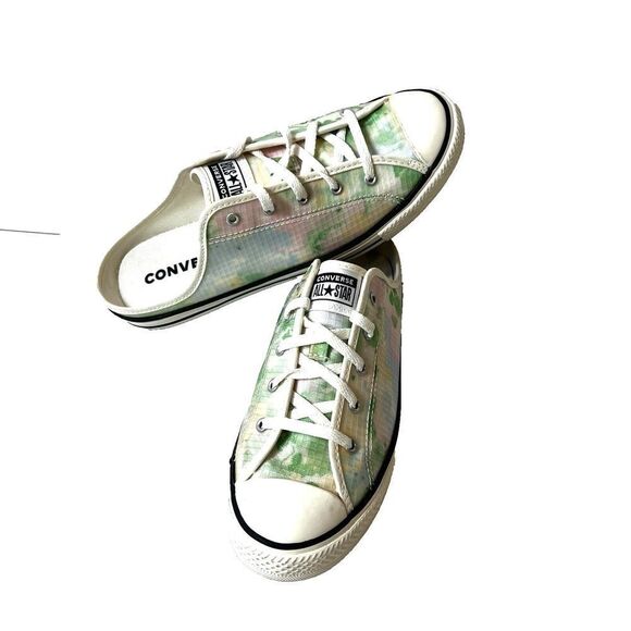 Converse All Star Multicolor Mule Shoes Womens Sz 6 Slip On Flats Comfort Casual - Picture 1 of 9